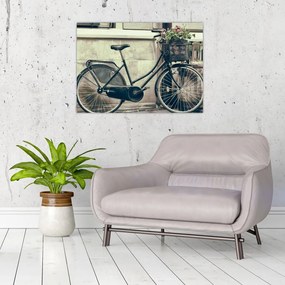 Obraz - Vintage rower z kwiatami (70x50 cm)