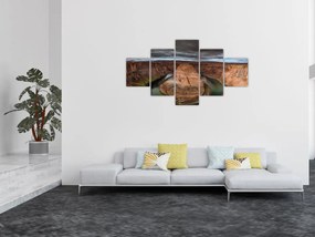 Obraz jeziora na klifie (125x70 cm)