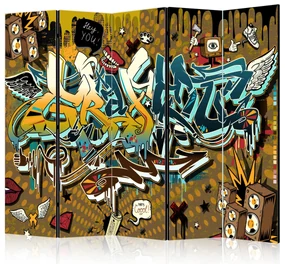 Parawan dwustronny Street art 225x172 cm 5-częściowy wielokolorowy ARTGEIST B