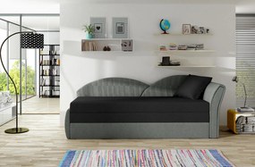 Sofa rozkładana z funkcją spania AGA szara/czarna prawa ELTAP