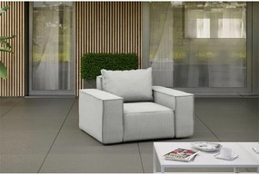 Fotel ogrodowy SONNE, tkanina Artykuł, Jasnoszary