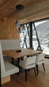 Potrójna lampa z okrągłą podstawą wisząca grafitowa H4-S23