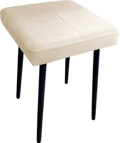 Taboret MAX tkanina Welur stelaż metalowy STOŁEK LOFT : Kolor nogi - Czarna stożek, Kolor tkaniny - VELVET - MG50, Typ tkaniny - Velvet