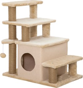 PawHut Schody dla Zwierząt Beżowe 60x40x66cm | Aosom PL