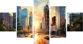 Obraz - Malowanie miasta (125x70 cm)