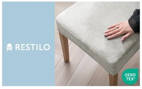Jasnoszare elastyczne pokrowce na krzesło zestaw 4 szt. 48 cm Sento – Restilo