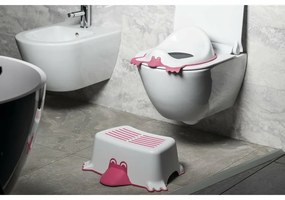 AQUALINE 366413 Duck antypoślizgowa nakładka nastopy do łazienki dla dzieci, różowa