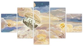 Obraz - Niebiańskie Meduzy (125x70 cm)