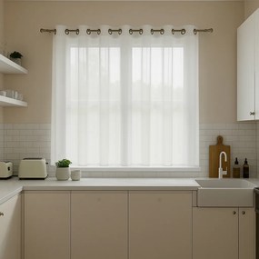 Firana gotowa Etamina na przelotkach 300x160 biała elegancka