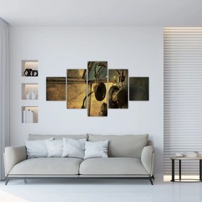 Obraz - Słuchawki lotnicze w stylu vintage (125x70 cm)