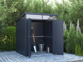 Schowek ogrodowy z antracytowej żywicy 3,65 m² z podłogą - MINARO