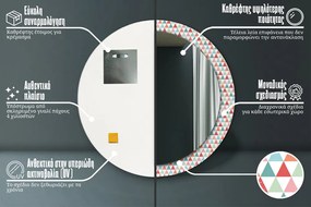 Geometryczny wzór Lustro dekoracyjne okrągłe