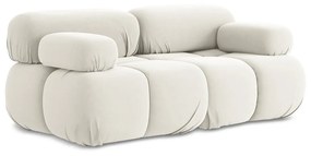 Biała aksamitna sofa modułowa 190 cm Lokua – Makamii