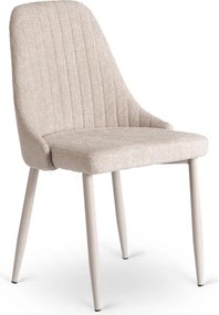 Krzesło Tapicerowane do Jadalni TORINO Kremowe Nowoczesne