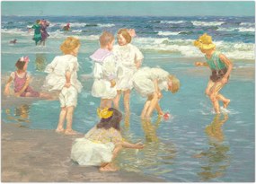 Obraz na szkle - Edward Henry Potthast, A Holiday, reprodukcje (70x50 cm)