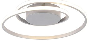 Designerska lampa sufitowa stalowa z wbudowanym LED 3-stopniowy ściemniacz - KrulaDesignerski Oswietlenie wewnetrzne