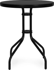 Stolik ogrodowy, balkonowy 60 cm Torello 070-1, czarny, okrągły