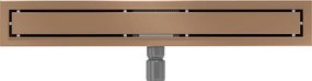 Mexen Flat M13 odpływ liniowy 2w1 50 cm, miedź szczotkowana - 1C10050-15