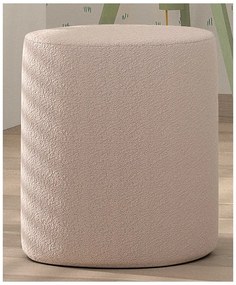 Jasnoróżowy puf dziecięcy z materiału bouclé MOON – Vipack