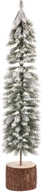 Dekoracja świąteczna choinka na pniu ośnieżona, 40 cm