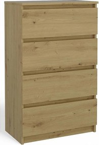 Komoda Malwa M4 | Dąb Artisan | 40x70x97 cm| 4 Szuflady
