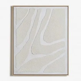 Obraz Dekoracyjny 80x100 Cm Z Fakturą Tkaniny Gavina Marrón Arena Claro - Sklum