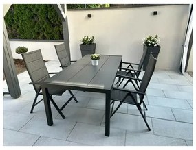 Zestaw mebli ogrodowych Haggen, 5 szt., aluminium