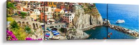 Obraz - Włoska wioska Manarola (170x50 cm)