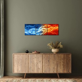Obraz napięcia elektrycznego (z zegarem) (90x30 cm)