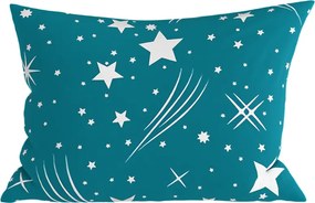 Poszewka na poduszkę z polibawełny NIGHT SKY POLY 50x70 cm, turkusowa