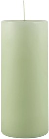 Zielona świeca słupowa LIGHT GREEN 15 cm