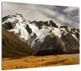 Obraz na szkle góry Sefton, Nowa Zelandia (70x50 cm)