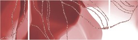 Obraz - Czerwony abstrakcyjny kwiat N⁰1 (170x50 cm)