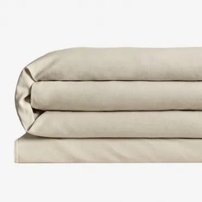 Lniana Poszwa Na Kołdrę Sorana 160g/m² Kremowa Semoline & Łóżko 135/140cm (220 X 220 Cm) - Sklum