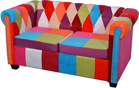 Patchwork sofa chesterfield dwuosobowa F2-H19