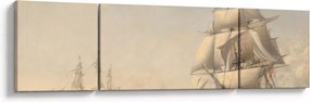 Obraz - Fitz Henry Lane, The United States Frigate President Engaging the British Squadron, reprodukcje (170x50 cm)