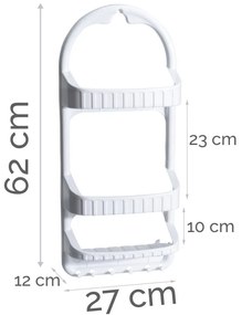 Półka łazienkowa CADDY, 3 poziomy