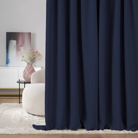 Zasłona zaciemniająca na taśmie marszczącej granatowy 140 x 280 cm 1 szt.
