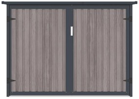 Schowek na rowery z metalu/ocynkowanej stali z efektem drewna 4 m² na 4 rowery - NIKI