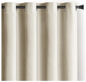 Beżowa aksamitna zasłona częściowo zaciemniająca (dimout) 140x270 cm Eyelets – Restilo