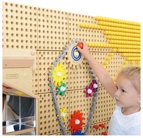 Masterkidz tablica ścienna koła zębate i łańcuch 79 el. zbuduj własny mechanizm