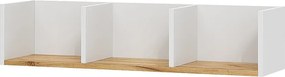 Półka ścienna biały/złoty dąb 90x24x20 tomy