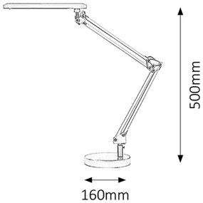 Rabalux 4408 lampa stołowa LED Colin, czarny