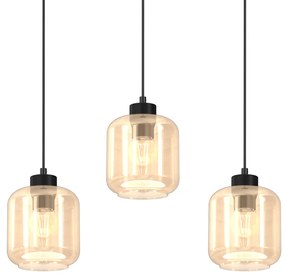 Lampa wisząca SOMBRA AMBER 3xE27, potrójna, 3 klosze