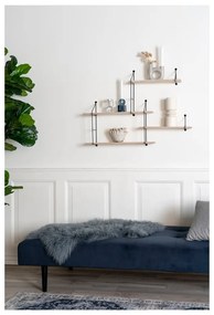 Czarna półka z litego drewna paulowni Harlem Hyde – House Nordic