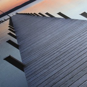 Obraz - Molo nad jeziorem Starnberger, Bavaria, Germany (z zegarem) (90x30 cm)