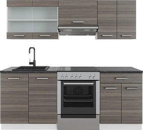 Aneks kuchenny szlachetny szary/biały 200x60x81.6 r-line