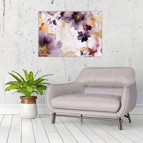 Obraz - Kwiaty akwarelowe (70x50 cm)