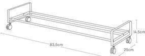 Biały metalowy regał na buty 83,5x14,5x27,5 cm Tower – YAMAZAKI