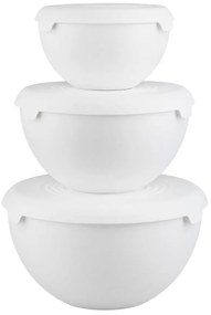 Zestaw trzech misek z pokrywami, 1,5l, 3l, 6l
